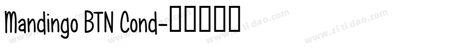 Mandingo BTN Cond字体转换